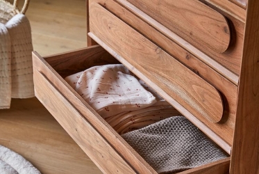 Armario de pino y rejilla de ratán 200 cm - Muebles de almacenaje para el  comedor - Tikamoon